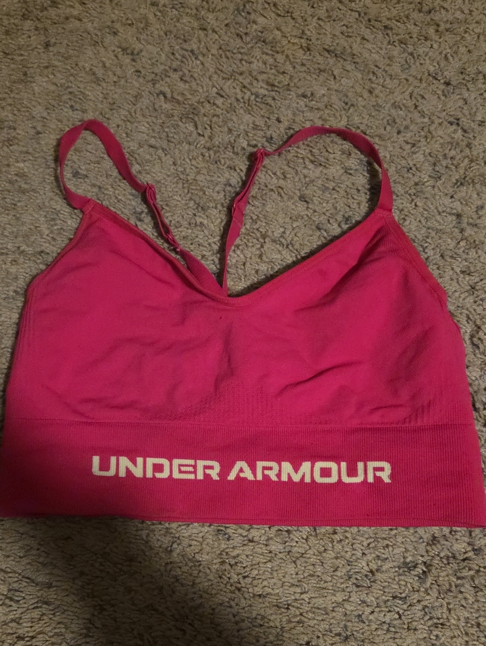 Under Armour Women's Pink Seamless Sports Bra
